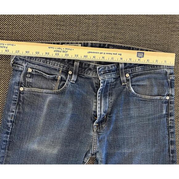 Adriano Goldschmied AG 34X34 The Matchbox Slim Straight Faded Blue Jeans - Picture 6 of 9